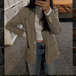 Vintage Checkered Blazer